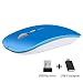 Produktbild Coener T9 Maus kabellos,2.4G 2400 DPI Wireless Maus,Drahtlose Maus Silent Schnurlos Funkmaus,Optical Business Mäuse mit Nano-Receiver Für PC Laptop iMac MacBook Microsoft Pro, Office, Home (Blau)