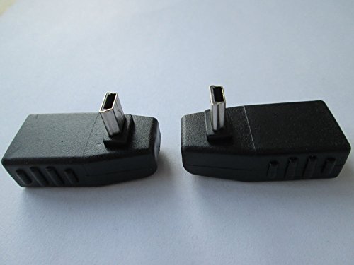 Pair Up + Down Rechtwinklige 90degree Mini-USB-B-Stecker auf USB A Buchse Wirts-OTG-Adapter - 5
