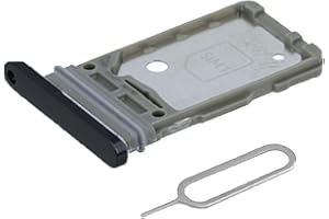 MMOBIEL Dual SIM Kartenhalter Kompatibel mit Samsung Galaxy S21 5G / S21-6.2 inch - 2021 - SIM Card Tray Schlitten - Inkl. Gummidichtung und SIM Pin - Phantom Grey/Schwarz