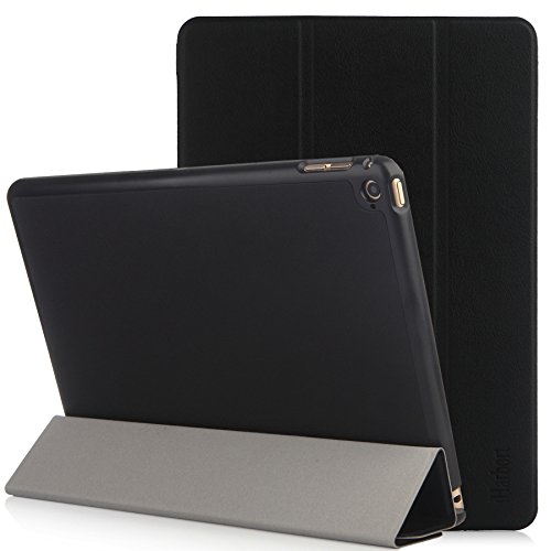 iHarbort® iPad Air 2 Hülle - Multi-Winkel PU Leder Tasche Hülle Etui Schutzhülle Ständer Smart Cover für iPad Air 2 / iPad 6 9.7 zoll, mit Schlaf / Wach-up-Funktion schwarz
