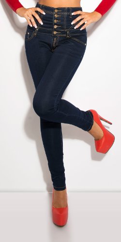 Preisvergleich Produktbild Sexy Koucla High-Waist-Jeans, blau