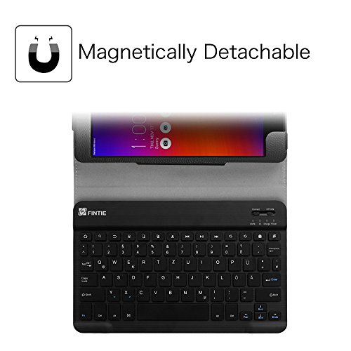 Fintie ASUS ZenPad 3S 10 Z500M Bluetooth Tastatur Hülle Keyboard Case – Ultradünn leicht SmartShell Ständer Schutzhülle mit magnetisch abnehmbar drahtloser Bluetooth Tastatur für Asus ZenPad 3S 10 Z500M 9,7 Zoll (2016 Modell) Tablet-PC, Schwarz - 5