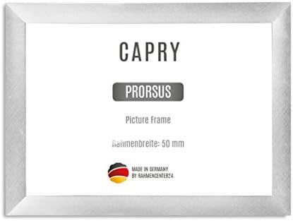 CAPRY PRORSUS 50 mm made to measure picture frame for 65 x 85 cm images, colour: Alu Criss Cross, handmade MDF frame with break resistant anti-reflex artificial glass pane and sturdy MDF backing, frame width: 50 mm, outer dimensions: 73,6 cm x 93,6 cm
