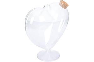 Alipis Bottiglie di Barattolo di a Forma di Cuore con Tappo di Sughero Wishing Bottiglia Origami Stella Memento Contenitore Contenitore Decorativo Ciotole di Caramelle