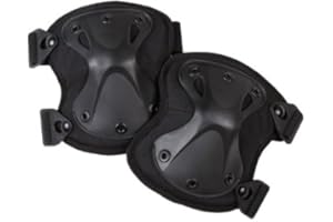 KOMBAT UK KombatUK Spec-Ops Armour Knee Pads (Black). Hard X-Shell. Elasticated Straps with Velcro.