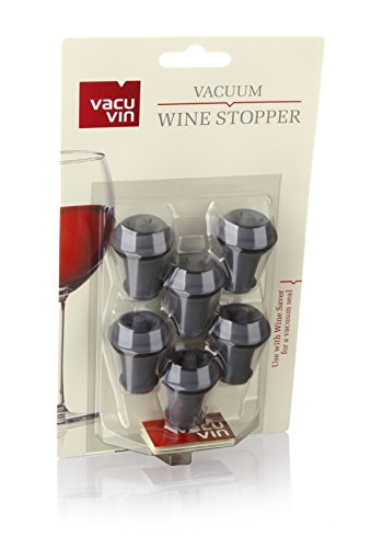 Vacu Vin 0886360 Stopfen für Weinpumpen 6-er Blister, grau - 3