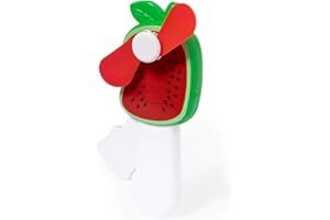 Begoon Ventilatore manuale per bambini, ventilatore a mano, design frutta, confezione da 2 (anguria)., BE8066