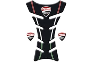 AZGRAPHISHOP TANK PAD RESINATED 3D Tank Protector for MOTO DUCATI CARBON ITALY COD. D-057