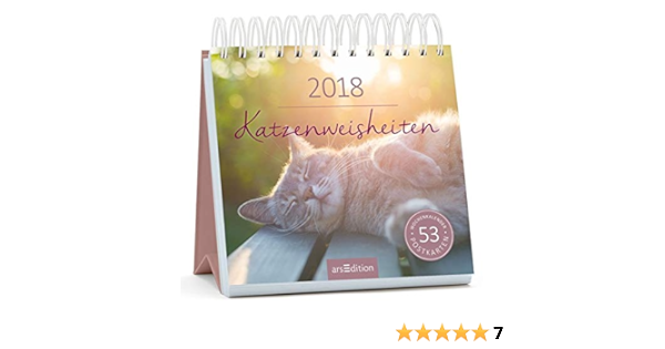 Katzenweisheiten 2018 Postkartenkalender Amazon De Bucher