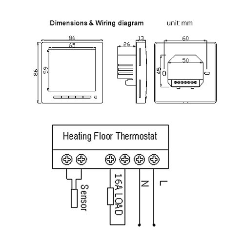 2 Stück Heizzentrale Thermostat Dispaly Digital Raumthermostat LCD Screen Fußbodenheizung programmierbar Thermostat Heating Room - 9