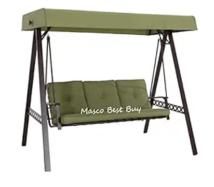 Masco Best Buy Outdoor Patio Porch Garden Yard 3 Seater Canopy Hammock Hanging Swing Chair with Cushions