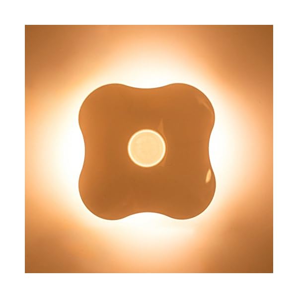 Skitic Automatic LED Night Light, Four-leaf Clover Designer Night Control Lamp with Dual Infrared Motion Sensor Activated Battery Operated Human Body Induction and Wall Sconce Lights Bedside Lighting Cabinet Lamp for Stairs Corridor Bathroom Bedroom Children Room (AAA Batteries Not Included) - Image 7