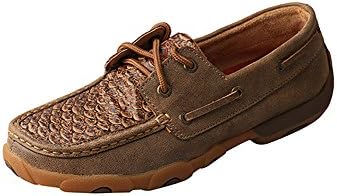 Twisted X Boots Womens Ladies Fish Boat Shoe 5.5 B Brown
