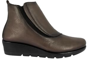 Zapatomoda DOCTOR CUTILLAS Botines mujer de Cuña | Ancho Especial | Plantilla Extraíble | Elastico en el empeine para y Cremallera en el lateral para facilitar el calce | Hechos en España