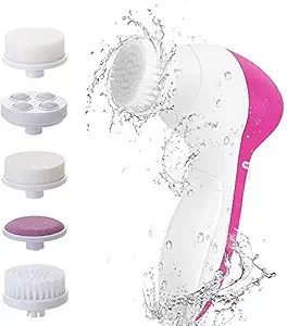 Misaki 5 in 1 Face Facial Massage Machine Care & Cleansing Cleanser, facial massager machine for face, Facial Machine, Beauty Massager, facial massager (Multi Color)