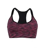 DODOING Komfort Damen Starker Halt Gepolsterter Push up Ohne Buegel Sport BH Bustier Stretch Workout Yoga BH Sport Fitness BH Tank Top Schulterfrei