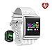 Produktbild Fitness Tracker mit Herzfrequenz-Monitor, farbiger Bildschirm, Bluetooth, Wasserdich, t Aktivitäts-Armband, Sport, Pedometer mit Blutdruckmessung, Schrittzähler, Kalorienzähler, Schlafüberwachung, Herzfrequenzmonitor, kompatibel mit iPhone und Android, weiß