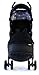 ZETA VOOOM - Black Dots with Rain Cover + Deluxe 2in1 footmuff liner zip off padded black