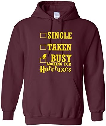 Gildan or Good Brand Inspired Property Horcrux Quidditch Harry Funny Potter Hoodies Single Taken Busy 4 Colour Hoodies (Large, Wine)