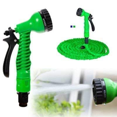 RNAZLIS® 50 Ft Expandable Hose Pipe Nozzle for Garden Wash Car Bike with Spray Gun and 7 Adjustable Modes Magic Flexible Water Hose Plastic Hoses Pipe with Spray Gun to Watering Washing Cars