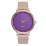 Armbanduhr Damen Ronamick Vansva Damen Casual Quarz Edelstahl Newv Analoge Armbanduhr Armband Uhr Uhren (E)