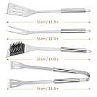 WisFox Grillbesteck, Edelstahl Grill Zubehör 28 Teiliges Barbecue Grill Zubehör Set BBQ Utensilien in… – Bild 2