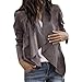 Produktbild Wildleder Leder Jacke Damen MEIbax klein übergangsjacke Revers Einfarbig für Frühling Herbst Winter Short Cardigan Anzug Jacke Arbeit Büro Mantel