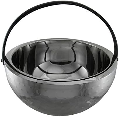Polished Stainless Steel Round Beverage Bucket Chiller Bowl with Handle