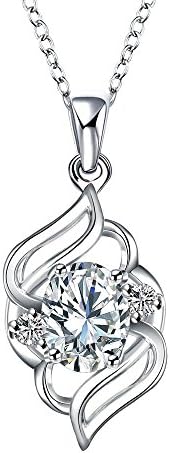 LoveDua Elegant Zircon Necklace for Women,Gold Plated Pendant Birthday Gifts for Bridesmaid Wedding Girl's Presents