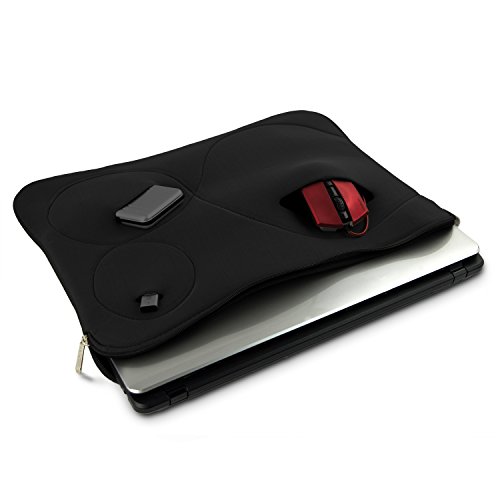 Neopren Laptop Notebook Hülle Laptop Tasche Sleeve Farbauswahl Case 15,4"/17" Zoll Schwarz