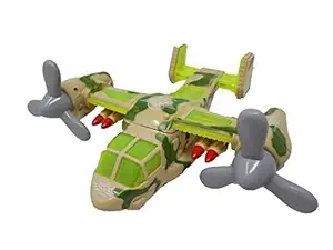 Lukas Fighter Plane Toy, Sound and Light Military Warfare Toy, Bump and Go Action, Military Plane for Kids