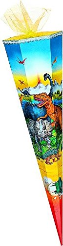 Preisvergleich Produktbild DINO DINOSAURIER SAURIER 85cm 85 cm SCHULTÜTE ZUCKERTÜTE eckig Kinderland