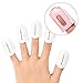 MAKARTT 10Pcs Set White Plastic Nail Art Soak Off Finger Cap Clip UV Gel Polish Remover Wrap Tools