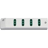 VIMAR FP00404.B Presa mobile multipla 2P+T 16 A 250 V, con 4 uscite Bpresa SICURY standard italiano tipo P17/11, fornita senz
