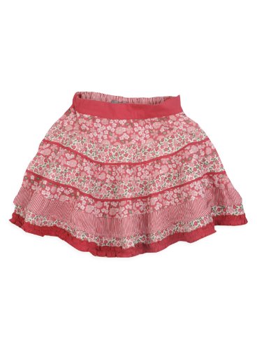 Pumpkin Patch Baby Girl's Below Knee Multi-Print Panelled Skirt Spiced Coral 24 Months