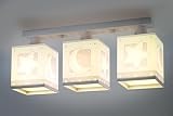 Dalber 63233E Mond und Sterne Deckenlampe, 3-Flammige, Plastik, grau, 48 x 12.5 x 20.5 cm - 2