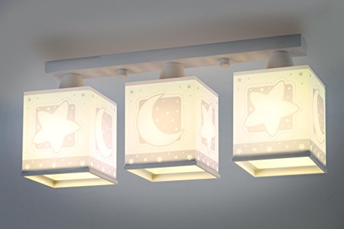 Dalber 63233E Mond und Sterne Deckenlampe, 3-Flammige, Plastik, grau, 48 x 12.5 x 20.5 cm - 2