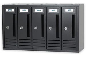 1000BRICO Cassetta Postale Condominiale 5 ante cm 52x18x30h - Modello Infinity Grigio Antracite