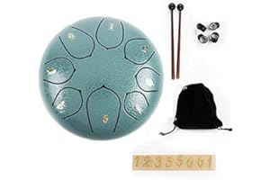 COZYKIT Steel Tongue Drum 6inch Tongue Drum for Kids Preschool Activities Drum Instrument Steel Tongue Drum…