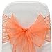 Produktbild EnF Organza-Stuhl-Schärpe Bögen für Hochzeit, Party, Veranstaltungen, Weihnachten, Bankett-Dekoration in 17cm X 275cm Größe - 100 | PFIRSICH