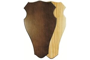 JAGD & ANGELSPORT SCHADE Gehörnbrett für Rot und Damhirsch 36x20cm rund - dunkel