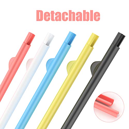 H HOMEWINS 5PCS Cannucce Staccabili in Plastica Riutilizzabili per Alimenti in Vetro per Cocktail Caffè