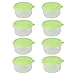 Produktbild sourcingmap® 8stk. Grün Klar Haushalt Picknick Plastik Gefrierschrank Sushi Soja Lebensmittel Aufbewahrungsbox
