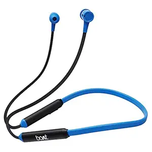 boAt 102 Wireless Lightweight Neckband with BT v5.0, Immersive Audio, Up to 15H Playback, IPX4 Water Resistance, Dual Pairing, Magnetic Earbuds(Blue)