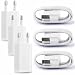 Produktbild LaNoor 3in1 iPhone Ladegerät - USB Lightning Ladekabel + Netzteil für iPhone 8, 8 Plus, X, 7, 7 Plus, 6, 6s, 6 Plus, 6s Plus, 5, 5s, 5c, iPad 4, Pro, Mini, 2 - in Weiß