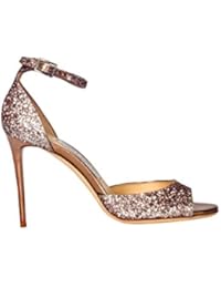 Jimmy Choo Mujer ANNIE100XLCTEAROSE Rosa Purpurina Sandalias