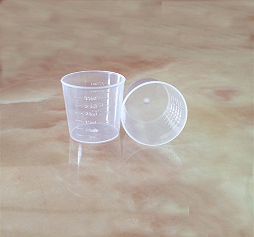asentechuk® 50 30 ml Kunststoff Messbecher digital Messbecher Labor Wasser Lösung Messbecher - 5