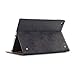 Produktbild 12.9 Hülle für iPad Pro , elecfan® Vintage Retro Business-Stil Folio Slim Fit Kunstleder Schutzhülle Case Smart cover mit Standfunktion / Kartenfächer / Auto Schlaf Aufwachen Funktion PU Tasche Ledertasche Leichtgewicht Anti Kratzer Schutzhülle für iPad Pro 12.9 (iPad Pro 12.9, Schwarz)