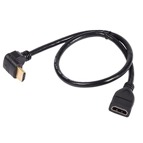 Smays Down Winkel HDMI Verlängerungskabel – Verbinden Sie Ihren Monitor oder TV zu Stick PC mit diesem Kabel Platz sparen, (0,5 Meter = 1.64 Füße)