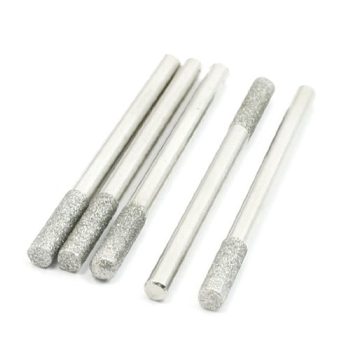 Sourcingmap a13082000ux0184 Diamant-Frässtifte, 3-mm-Schaftspitze, zum Schleifen, Diamant-Frässtifte (5 Stück)